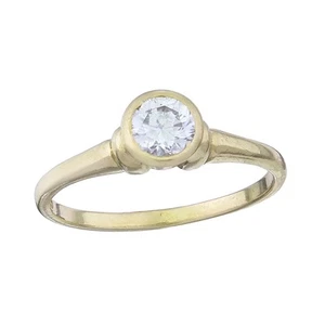 Anillo solitario brillante oro amarillo 750 - Imagen 1 de 3