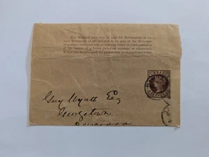 Barbados Zeitungsband Ganzsache QV - Bild 1 von 3