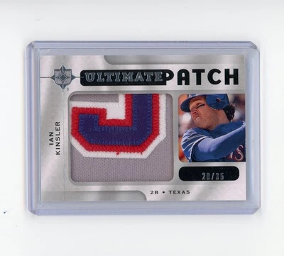 2009 Upper Deck Ultimate Collection Ian Kinsler Ultimate Patch /35 Rangers (G) - Image 1 of 2