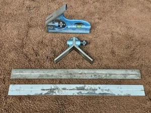 Pec Combination Square 12" Ruler Protractor Angle 7185 7186 16R 4R 64 32 50 100 - Picture 1 of 16