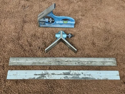 Pec Combination Square 12" Ruler Protractor Angle 7185 7186 16R 4R 64 32 50 100 - Image 1 of 4