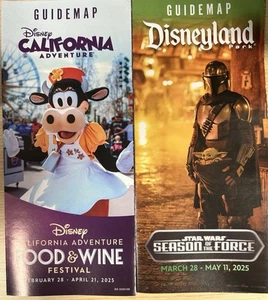 Disneyland DCA Park Guide Maps April 2025 Force Season Star Wars Mandalorian - Picture 1 of 1