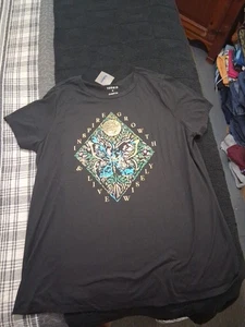 Torrid T-Shirt Größe 0X klassische Passform inspirieren Wachstum & leben klug schwarz neu mit Etikett - Bild 1 von 4