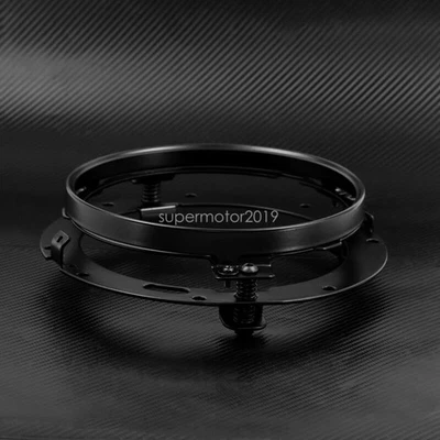 7" Inch LED Headlight Jeep Wrangler Adapter Mounting Ring Bracket Round Black - Image 1 of 4