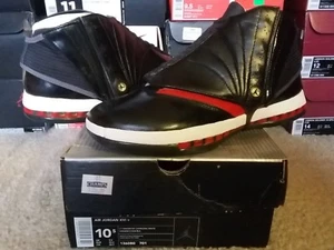 Nike Air Jordan XVI+ OG 2001 Retro Custom PE Bulls Black Red Charcoal 136080 701 - Picture 1 of 2