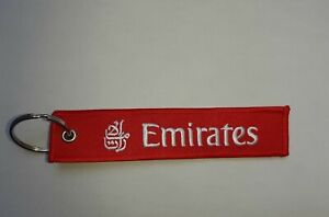 Emirates - Rot - Schlüsselanhänger - beidseitig gestickt - Neu
