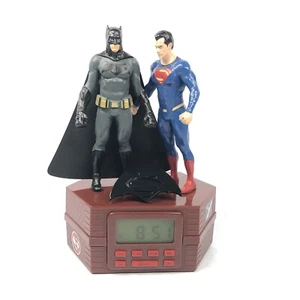 TM & DC Comics Batman & Superman Clock Radio Alarm Clock With Aux IN For Music - Picture 1 of 12