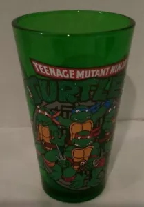 Nickelodeon TEENAGE MUTANT TORTUGAS NINJA Verde 16 oz Vidrio aprox 6" (#127) - Imagen 1 de 10