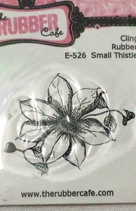 Thistle Flower Rubber Stamp The Rubber Cafe Cling Mount Static Cling 1998 NIP - Picture 1 of 4