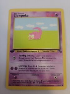 Pokémon TCG Slowpoke Fossil 55/62 Regular 1st Edition Common