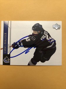 Lukas Krajicek Signed Vancouver Canucks Card 2