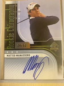 Matteo Manassero 2012 Upper Deck SP Authentic Chirography Auto /50 Rookie - Picture 1 of 2