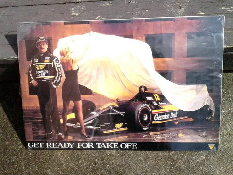 Rusty Wallace Get Ready For Take Off Poster Picture Miller Genuine Late 90s Cover