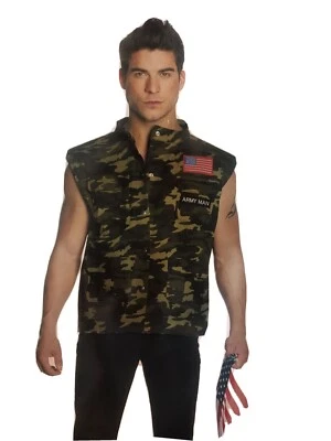 Adult Army Man Vest Costume Accessory Halloween - Image 1 of 3