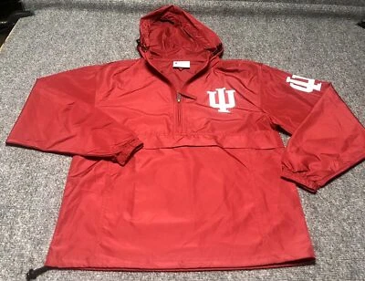 Champion windbreaker Jacket Indiana Hoosiers Football Red XS Long Warm Longsleev - Image 1 of 4