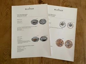 BLANCPAIN Dosier de prensa THE LATEST BLANCPAIN MOVEMENT PARADE - 2010 - Bild 1 von 1