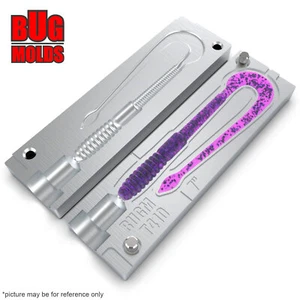 Cebo Hágalo Usted Mismo Molde de Pesca Cebos de Plástico Suave Señuelo Plastisol Lubina Cola de Ojo Gusano - Imagen 1 de 3