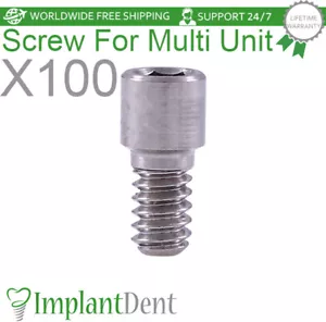 x100 Screws For Straight/Angled Multi Unit 1.6mm System Abutment Overdenture