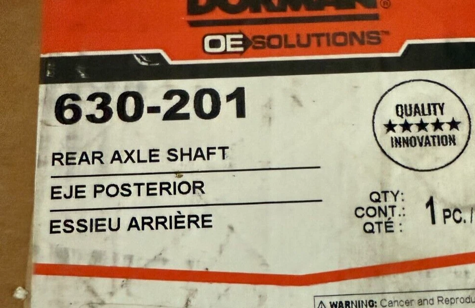 Dorman 630-201 Rear Driver Side Axle Shaft Kit For 1987-1996 Ford F-150 / Bronco - Image 1 of 1