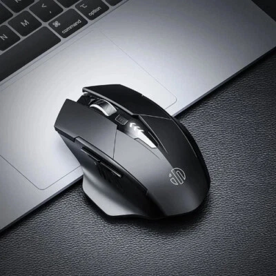 F1 2.4G Wireless Mouse 500mAh Ergonomic Rechargeable Power Display  - Image 1 of 4
