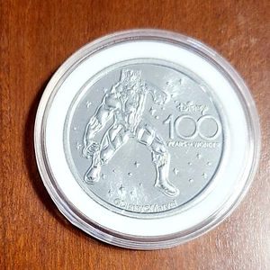 *Moneda Pantera Negra* Parques Disney 100 Años Maravilla Plata Metal Medallón Marvel - Imagen 1 de 3