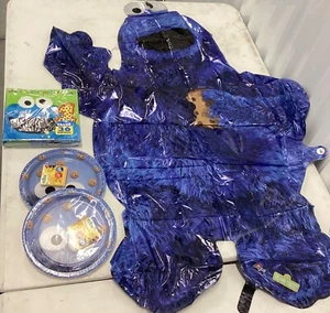 Sesame Street Party Cookie Monster Party Pack 16 platos pequeños 36 servilletas globo - Imagen 1 de 1