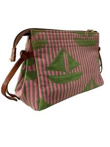Dooney and Bourke Striped Sailboat Cosmetic Make Up Bag Travel Zip Pouch Multi - Picture 1 of 8