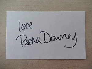 Tarjeta índice autografiada de Roma Downey de 3" X 5" - Imagen 1 de 2