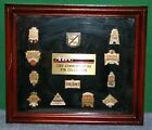 ABC SPORTS 1989 COMMEMORATIVE PIN COLLECTION - 12 PINS SET IN FRAME