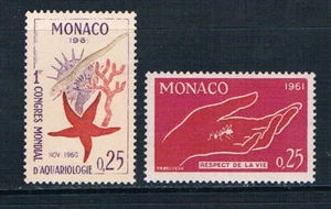 Monaco 1961 Aquariological Congress & Nature Protection **/MNH SG 700,3 Yv 551,4 - Picture 1 of 1