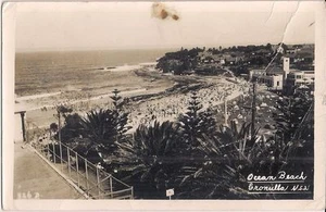 VINTAGE Photo Postcard of Ocean Beach, Cronulla NSW AUSTRALIA Posted 1955 - Picture 1 of 2