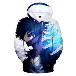 Bellissimo anime MY HERO ACADEMIA con cappuccio stampa 3D moda felpa con cappuccio maglione pullover top - Foto 1 di 3