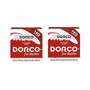 Dorco Stainless Steel Single Edge Razor Blades 100ct - Red - 2 Pack - Picture 1 of 4