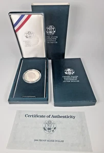 1990 US Mint Eisenhower Centennial Proof Silber Dollar in OGP - Bild 1 von 3