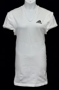 Adidas Football Women’s Size 2XL Short Sleeve Sporty Bodycon Dress White Stretch - Picture 1 of 10