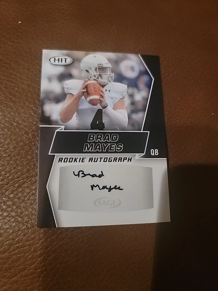 2019 Sage Hit Football Autograph - Brad Mayes - Image 1 of 1