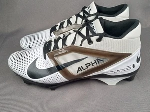 Nike Alpha Menace Elite Men Shoe Sz 17 Football Cleat FZ7701-101 Jets 54 Kinlaw - Picture 1 of 24