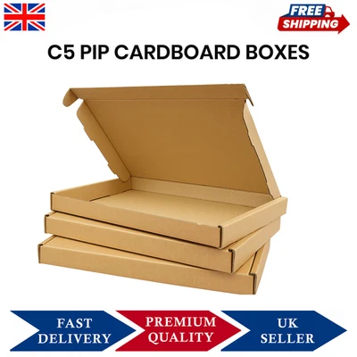 POSTAGE SOLUTIONS C5 218 x 159 x 20mm Cardboard Boxes Royal Mail PIP Large Letter Postal Mailing