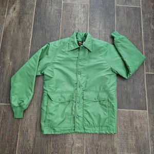 Mens Vintage green Swingster Heavy lined Nylon snap front jacket size M - Picture 1 of 20