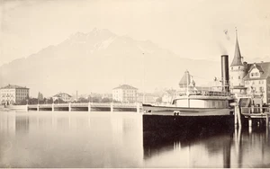 Antiker Adolphe Braun 1812-1877 französischer Fotograf Albumen Photograph Dornach - Bild 1 von 2