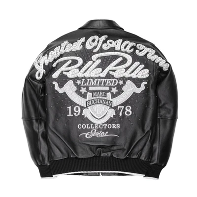 Pelle Pelle Men's LEATHER GREATEST OF ALL TIME Jacket BLACK Custom Sizes - image 1 of 4