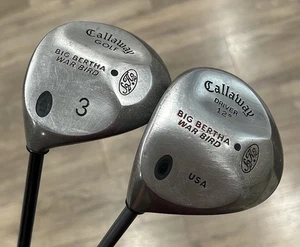 Callaway Big Bertha War Bird Driver & 3 Wood Left Handed S2H2 Chamois Grips - Picture 1 of 15
