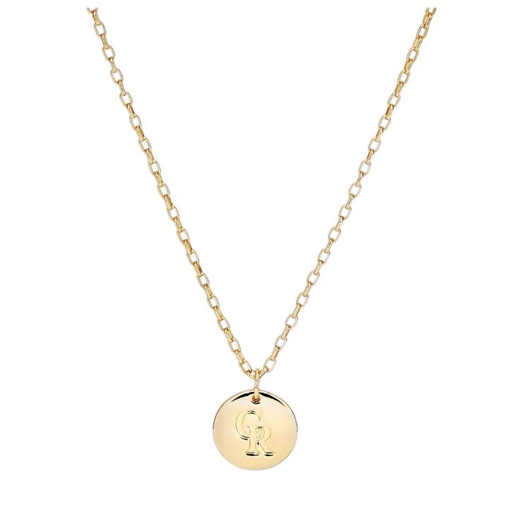 Bijoux Sport by Luv Aj MLB Gold Plated Round Coin Necklace Colorado Rockies - Image 1 of 1