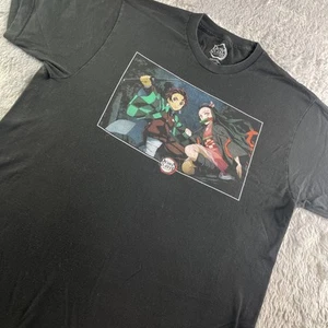 Demon Slayer Shirt Mens Large Black Kimetsu No Yaiba Anime Manga Japanese Tee - Picture 1 of 7