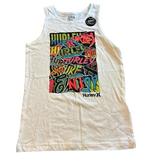 NWT Hurley Tank Top Sleeveless Shirt - Youth Size Large - White Graphic Tank top - Picture 1 of 4