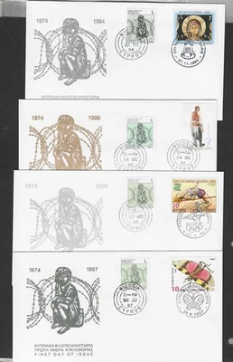 CYPRUS REFUGEES FUND STAMP 1994 -2000 ALL 7 YEARS NICE UNOFFICIAL FDC's CHILD - Image 1 of 2