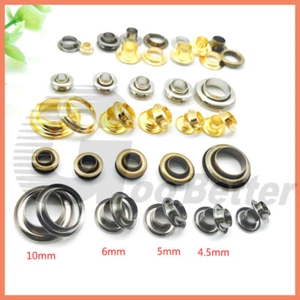 Double Sided Eyelet Washer Leather Craft Repair Grommet 4mm 5mm 6mm 8mm 10mm - Picture 1 of 33