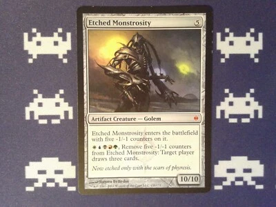 Etched Monstrosity  New Phyrexia - Magic the Gathering Artifact - Image 1 of 2