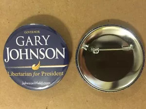 Offizielle Gary Johnson For President 2016 Libertarian Pin Button 2 1/4" 2020 - Bild 1 von 4