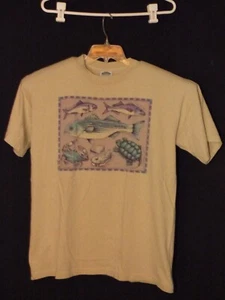 Camiseta Tradewinds SAVE THE BAY pez cangrejo tortuga SS 100% algodón talla L - Imagen 1 de 6
